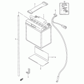 Схема вузла: Акумулятори (Model t) для Suzuki GSX600 Katana