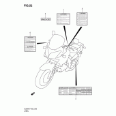 Схема вузла: Інформаційні наклейки (Model k7) для Suzuki DL650 V-Strom