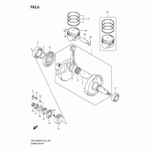 Схема узла: Коленчатый вал & Поршень для Suzuki DR125