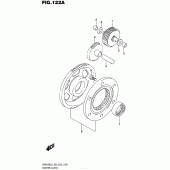 Схема вузла: Привід стартера для Suzuki DR650 DR650SE