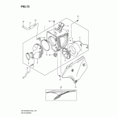 Схема вузла: Повітряний фільтр для Suzuki DR-Z400 DR-Z400S