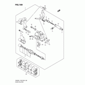 Схема вузла: Задній гальмівний супорт (An400l1 e3) для Suzuki AN400 Burgman (EU analogue of SkyWave)