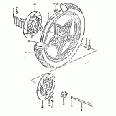 Схема узла: Переднее колесо (Gsx750et,  gsx750ex) для Suzuki GSX750