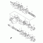 Схема узла: Трансмиссия для Suzuki VL1500 Intruder LC