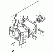 Схема вузла: Фара (Model r) для Suzuki DR650 DR650R