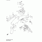 Схема вузла: Заднє крило (Model k2/k3) для Suzuki DR-Z400 DR-Z400S