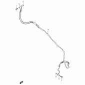 Схема вузла: Гідравлічний шланг зчеплення для Suzuki VS600 Intruder 600