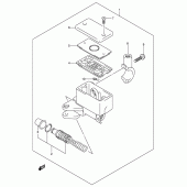 Схема вузла: Передній гальмівний циліндр (Sv1000/u1/u2) для Suzuki SV1000