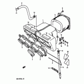 Схема узла: Воздушный фильтр (Model j/k) для Suzuki GSX-R750