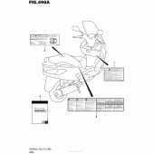 Схема вузла: Інформаційні наклейки (Uh200Al6 P28) для Suzuki UH200 Burgman