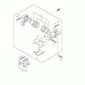 Схема вузла: Задній гальмівний супорт для Suzuki GSF1200 Bandit