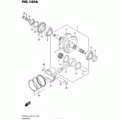 Схема вузла: Колінчастий вал & Поршень для Suzuki AN400 Burgman (EU analogue of SkyWave)