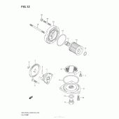 Схема узла: Масляный насос для Suzuki DR-Z125 DR-Z125L