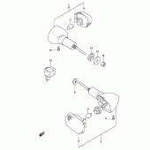 Схема узла: Поворотники (Gs500k3/uk3/hk3/huk3 p2,  p19,  p54) для Suzuki GS500