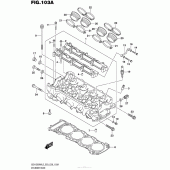 Схема вузла: Головка циліндра (Gsx1300Ral5 E03) для Suzuki GSX1300 Hayabusa