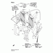 Схема вузла: Радіатор для Suzuki RM250