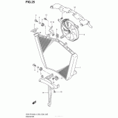 Схема узла: Радиатор (Gsx-R1000L4 E03) для Suzuki GSX-R1000