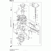 Схема вузла: Carburetor (Dr-Z400Sl4 E33) для Suzuki DR-Z400 DR-Z400S