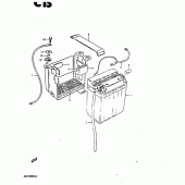Схема узла: Аккумулятор для Suzuki GS1000