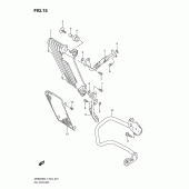 Схема узла: Масляный охладитель для Suzuki DR650 DR650SE