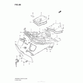 Схема вузла: Передній бардачок для Suzuki AN400 Burgman (EU analogue of SkyWave)