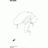 Схема вузла: Переднє крило (Gsx-R750L5 E33) для Suzuki GSX-R750