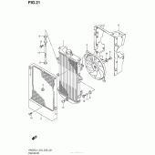 Схема вузла: Радіатор для Suzuki AN650 Burgman (EU analogue of SkyWave)