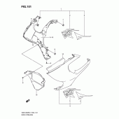 Схема узла: Передний боковой обтекатель (Gsx1300rl1 e2) для Suzuki GSX1300 Hayabusa