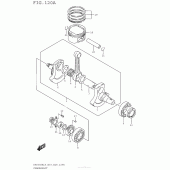 Схема узла: Коленчатый вал & Поршень для Suzuki DR650 DR650SE