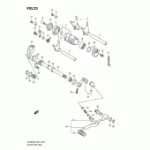 Схема вузла: Копірний вал & Вилки & Вал перемикання для Suzuki DL650 V-Strom