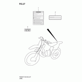 Схема вузла: Інформаційні наклейки для Suzuki RM250