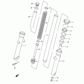 Схема вузла: Передня вилка для Suzuki GZ250 Marauder