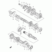 Схема вузла: Трансмісія для Suzuki VS800 Intruder 800