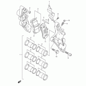 Схема вузла: Передній гальмівний супорт (Model k3) для Suzuki GSX1300 Hayabusa