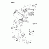 Схема узла: Задний фонарь (Стоп-сигнал) (Model n/p) для Suzuki GSX-R750