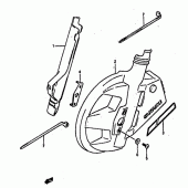 Схема вузла: Вилка передньої осі для Suzuki DR800