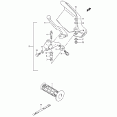 Схема узла: Левая ручка руля для Suzuki DR650 DR650RSE