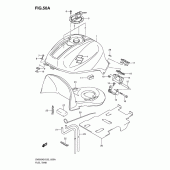 Схема узла: Топливный бак (Model k9) для Suzuki SV650