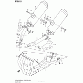 Схема узла: Выхлопная система (Gsx1300Ral4 E03) для Suzuki GSX1300 Hayabusa