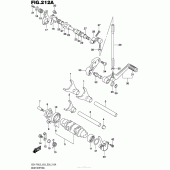 Схема вузла: Копірний вал & Вилки & Вал перемикання для Suzuki GSX-R750