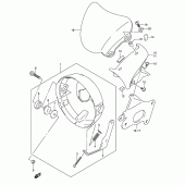 Схема вузла: Кожух фари (Sv1000/u1/u2 k5) для Suzuki SV1000