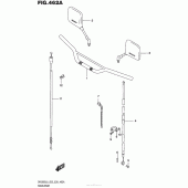 Схема узла: Руль & Тросики для Suzuki DR200 DR200S