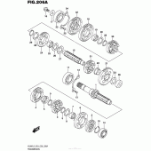 Схема вузла: Трансмісія для Suzuki VL800 Boulevard C50 BOSS