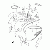 Схема вузла: Бічна кришка (Model k1) для Suzuki VL1500 Intruder LC