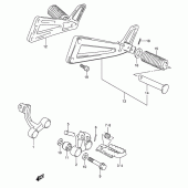 Схема вузла: Підніжки для Suzuki DR650 DR650RSE