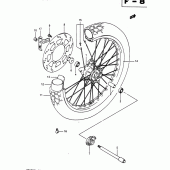 Схема узла: Переднее колесо для Suzuki DR650 DR650R