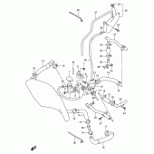 Схема вузла: Патрубок системи охолодження (Model p/r) для Suzuki GSX-R1100
