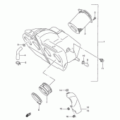 Схема узла: Воздушный фильтр для Suzuki GSX750