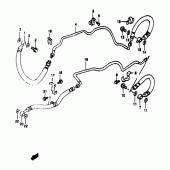 Схема вузла: Передній гальмівний шланг (Gsf1200sav/saw/sax/say) для Suzuki GSF1200 Bandit