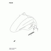 Схема узла: Переднее крыло (An400zal1 e28) для Suzuki AN400 Burgman (EU analogue of SkyWave)